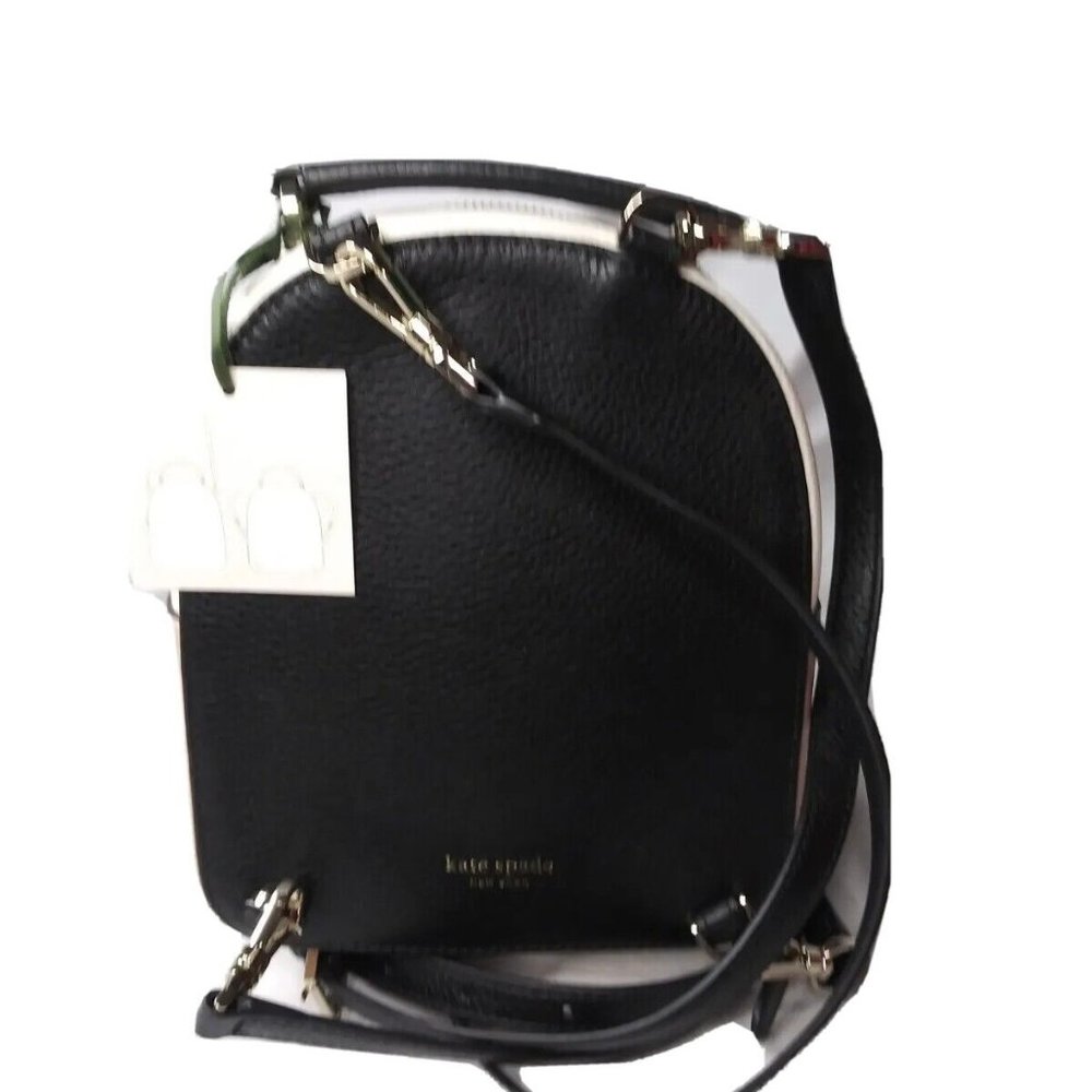 Kate Spade Polly MINI Convertible Backpack Peach~White Leather Purse SMALL - Picture 5 of 8